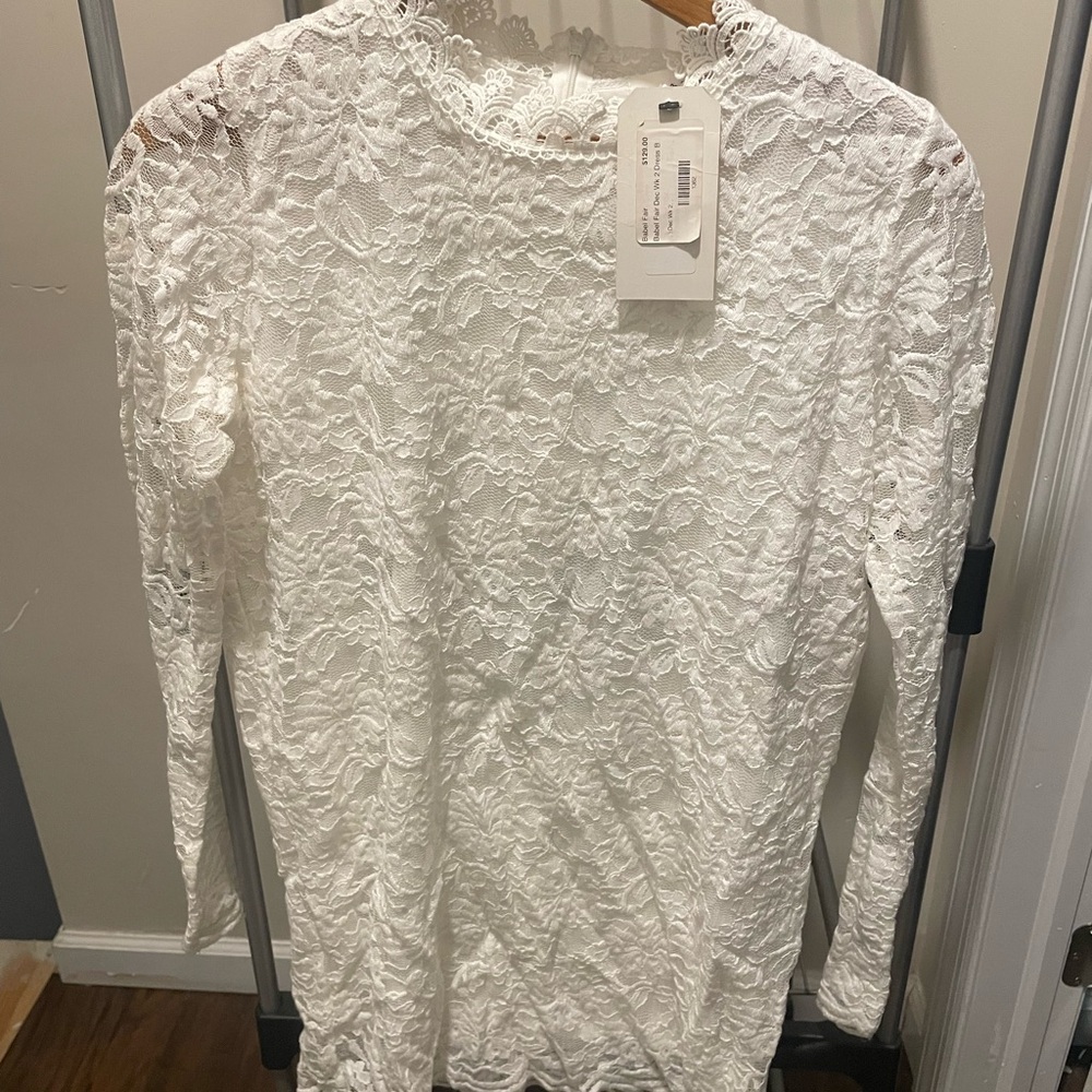 Elegant White Lace Mini Dress